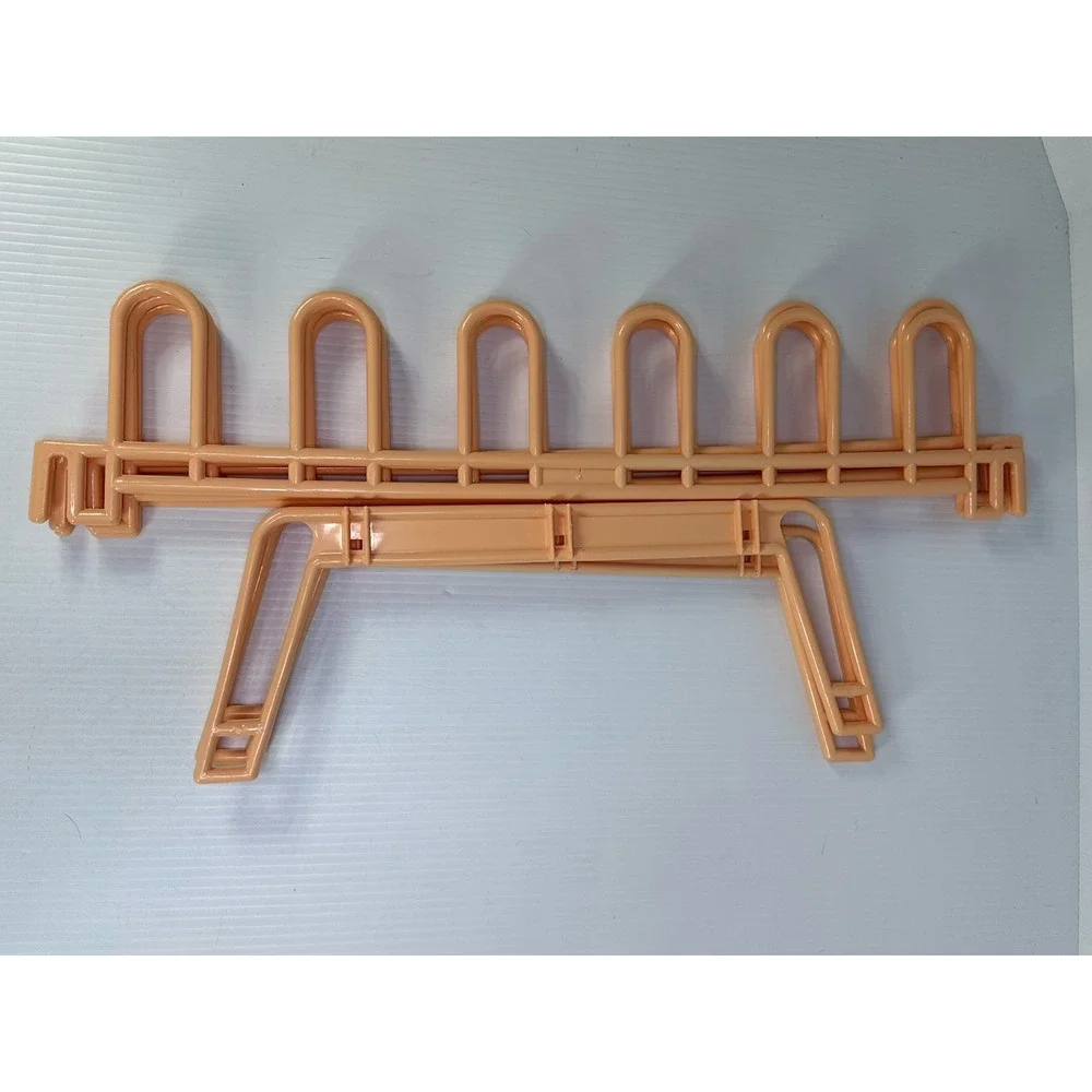 Vintage 80s Peach Plastic Yaffa Style 9 Pair Shoe Rack